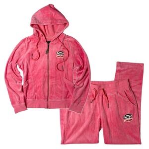 Paul Frank pink velour tracksuit set